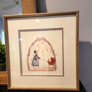 Custom framed P. Buckley Moss print with frame